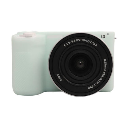 For Sony ZV-E10 II / ZV-E10M2 Litchi Texture Soft Silicone Protective Case(Jelly Green) by bashfashion