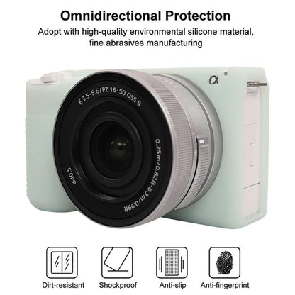 For Sony ZV-E10 II / ZV-E10M2 Litchi Texture Soft Silicone Protective Case(Jelly Green) by bashfashion