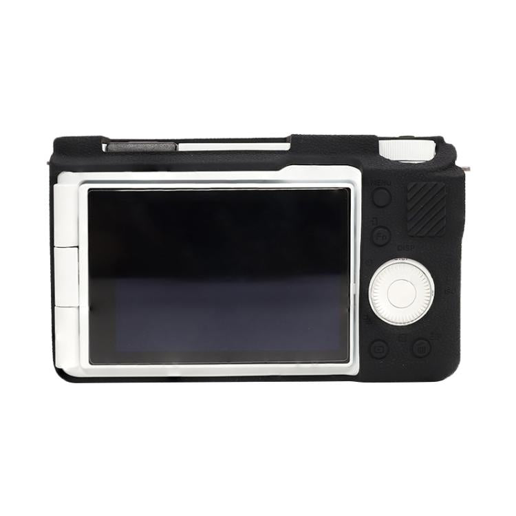 For Sony ZV-E10 II / ZV-E10M2 Litchi Texture Soft Silicone Protective Case(Black) by bashfashion
