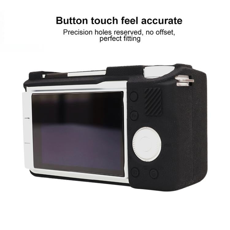 For Sony ZV-E10 II / ZV-E10M2 Litchi Texture Soft Silicone Protective Case(Black) by bashfashion