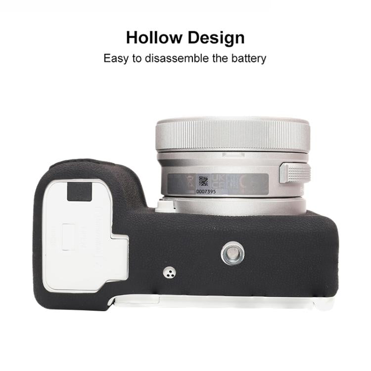 For Sony ZV-E10 II / ZV-E10M2 Litchi Texture Soft Silicone Protective Case(Black) by bashfashion