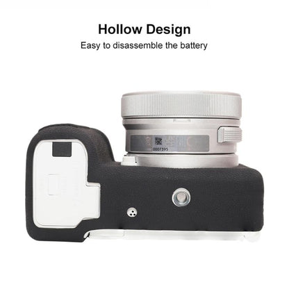 For Sony ZV-E10 II / ZV-E10M2 Litchi Texture Soft Silicone Protective Case(Black) by bashfashion