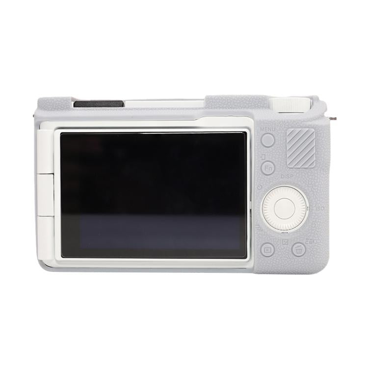 For Sony ZV-E10 II / ZV-E10M2 Litchi Texture Soft Silicone Protective Case(Grey) by bashfashion