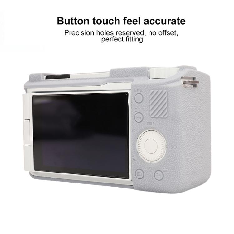 For Sony ZV-E10 II / ZV-E10M2 Litchi Texture Soft Silicone Protective Case(Grey) by bashfashion
