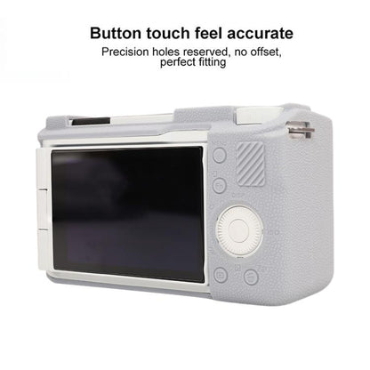 For Sony ZV-E10 II / ZV-E10M2 Litchi Texture Soft Silicone Protective Case(Grey) by bashfashion