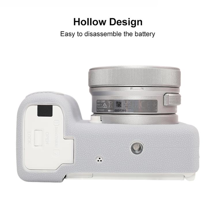 For Sony ZV-E10 II / ZV-E10M2 Litchi Texture Soft Silicone Protective Case(Grey) by bashfashion