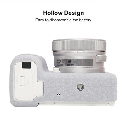 For Sony ZV-E10 II / ZV-E10M2 Litchi Texture Soft Silicone Protective Case(Grey) by bashfashion