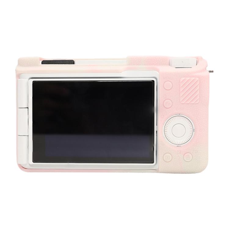 For Sony ZV-E10 II / ZV-E10M2 Litchi Texture Soft Silicone Protective Case(Mist Pink) by bashfashion