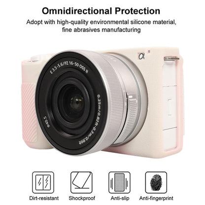 For Sony ZV-E10 II / ZV-E10M2 Litchi Texture Soft Silicone Protective Case(Mist Pink) by bashfashion