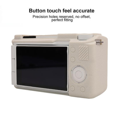 For Sony ZV-E10 II / ZV-E10M2 Litchi Texture Soft Silicone Protective Case(Beige) by bashfashion