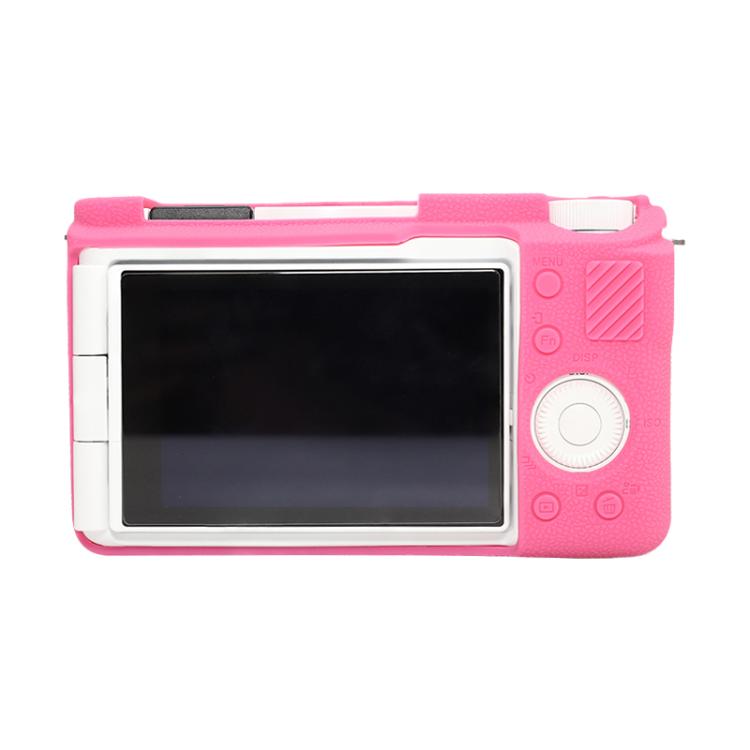 For Sony ZV-E10 II / ZV-E10M2 Litchi Texture Soft Silicone Protective Case(Rose Red) by bashfashion