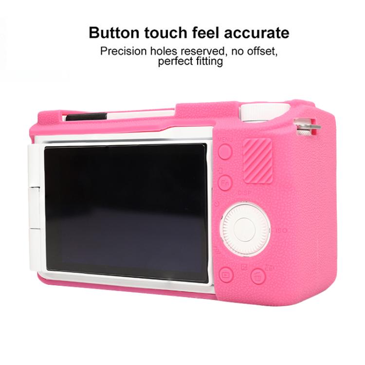 For Sony ZV-E10 II / ZV-E10M2 Litchi Texture Soft Silicone Protective Case(Rose Red) by bashfashion