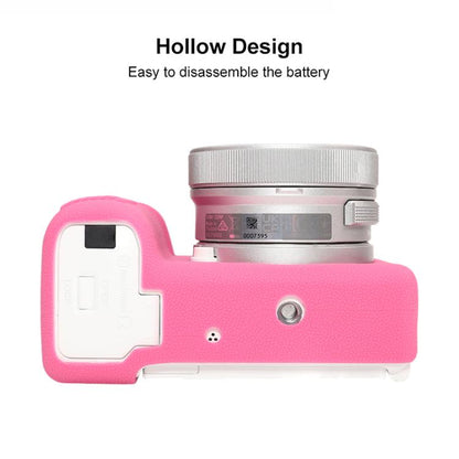 For Sony ZV-E10 II / ZV-E10M2 Litchi Texture Soft Silicone Protective Case(Rose Red) by bashfashion