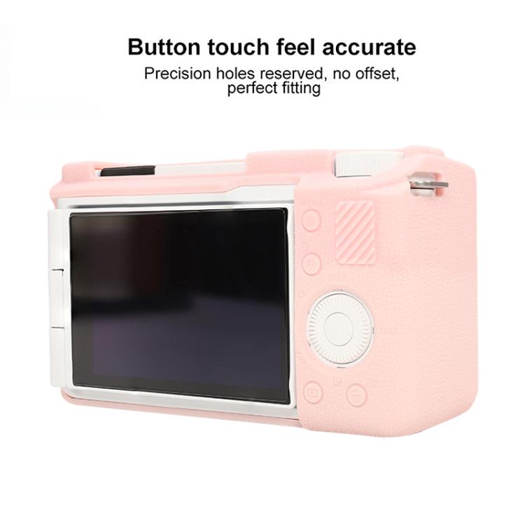 For Sony ZV-E10 II / ZV-E10M2 Litchi Texture Soft Silicone Protective Case(Light Pink) by bashfashion
