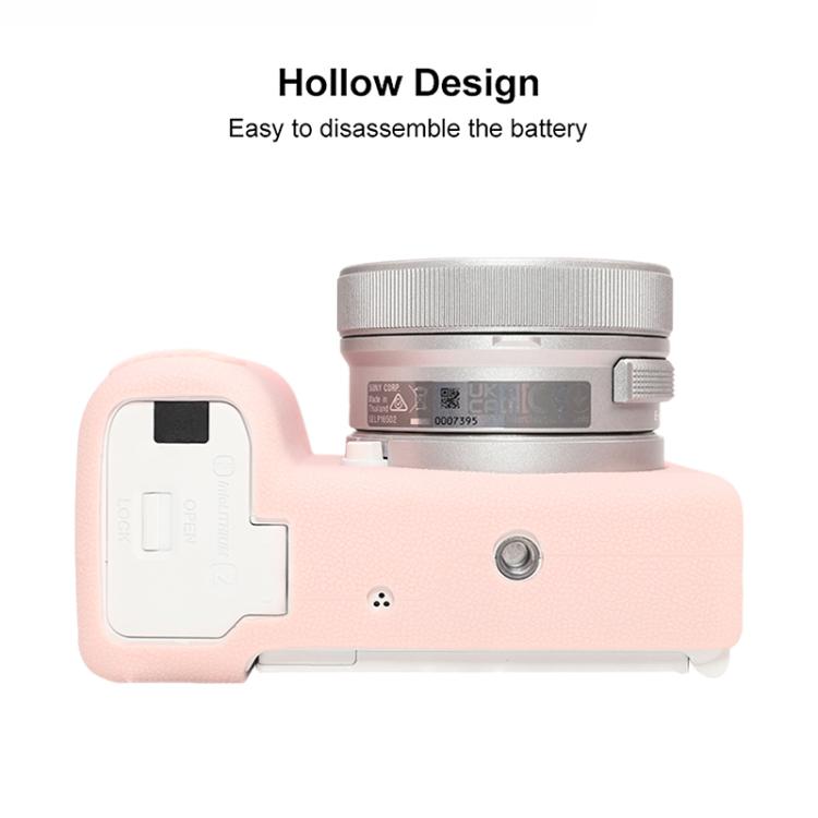 For Sony ZV-E10 II / ZV-E10M2 Litchi Texture Soft Silicone Protective Case(Light Pink) by bashfashion