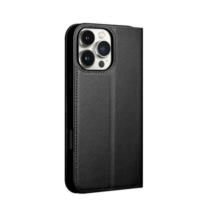 For iPhone 16 Pro QIALINO Classic Gen2 Genuine Leather Phone Case(Black) by QIALINO
