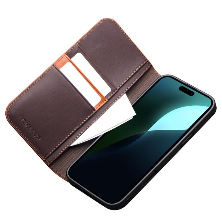 For iPhone 16 Plus QIALINO Classic Gen2 Genuine Leather Phone Case(Brown) by QIALINO