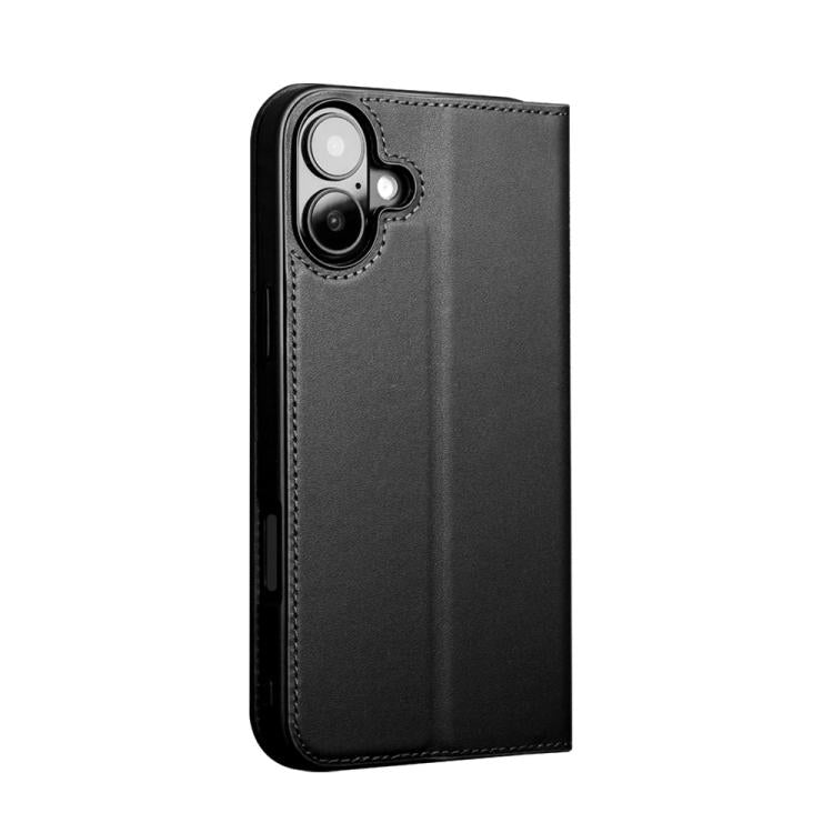 For iPhone 16 QIALINO Classic Gen2 Genuine Leather Phone Case(Black) by QIALINO