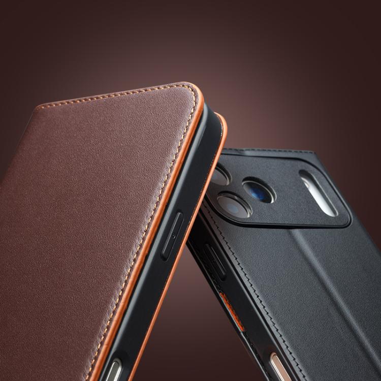 For iPhone 17 Pro Max QIALINO Classic Gen2 Genuine Leather Phone Case(Brown) by QIALINO