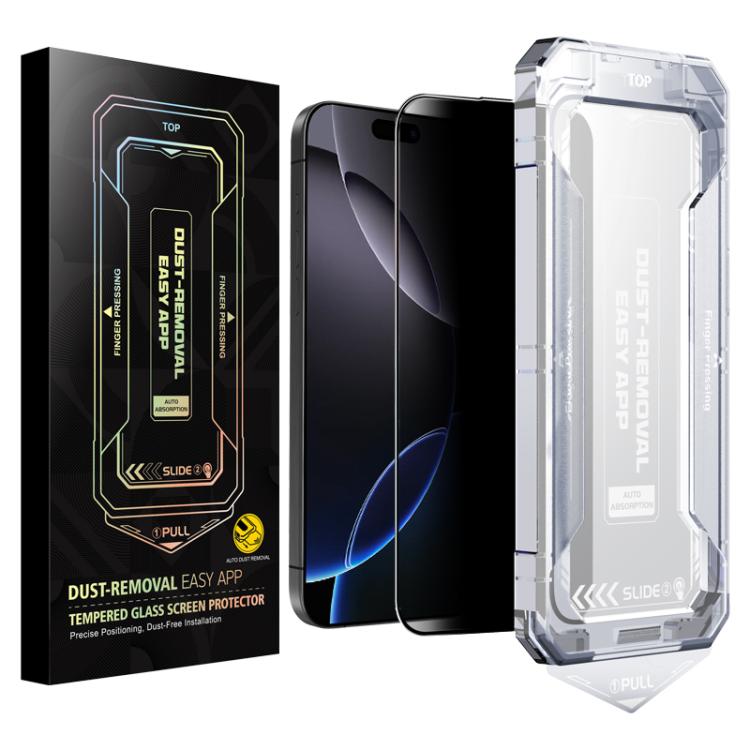 For iPhone 16 Pro Max Easy Install Privacy Tempered Glass Film by bashfashion