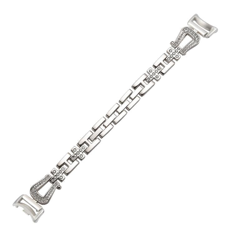 For Xiaomi Smart Band 9 / 8 U-shaped Diamond Bracelet Metal Watch Band(Starlight) by bashfashion
