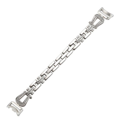 For Xiaomi Smart Band 9 / 8 U-shaped Diamond Bracelet Metal Watch Band(Starlight) by bashfashion