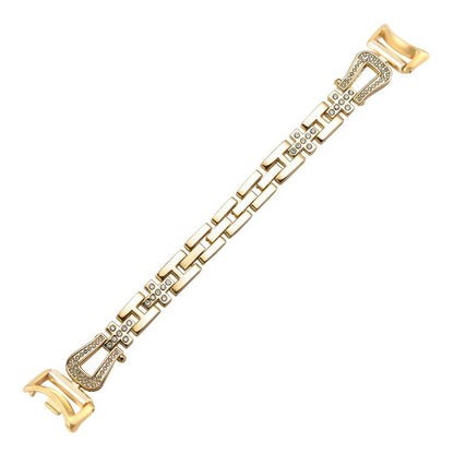 For Xiaomi Smart Band 9 / 8 U-shaped Diamond Bracelet Metal Watch Band(Gold) by bashfashion
