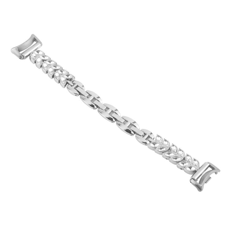 For Xiaomi Smart Band 9 / 8 Wheat Ear Diamond Bracelet Metal Watch Band(Silver) by bashfashion