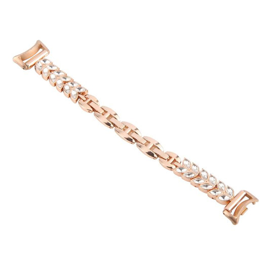 For Xiaomi Smart Band 9 / 8 Wheat Ear Diamond Bracelet Metal Watch Band(Rose Gold) by bashfashion