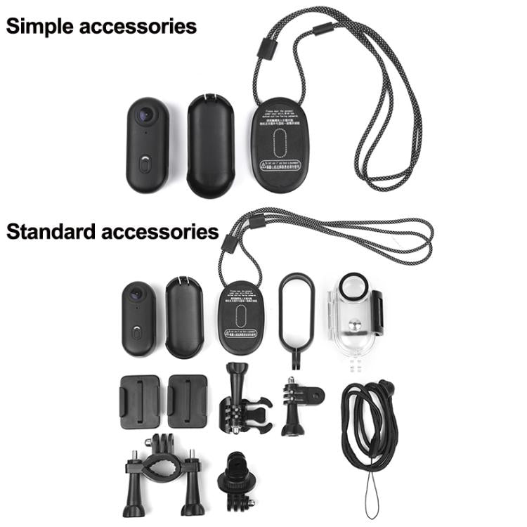 H88 4K Thumb Sports Camera Mini WiFi Camera, Specification:Simple Version(Black) by bashfashion