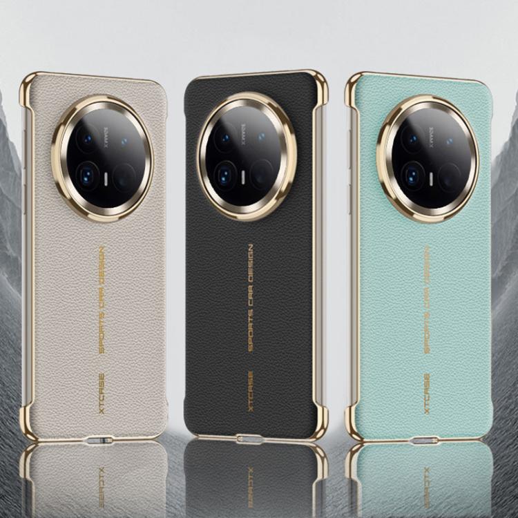 For Huawei Mate 70 GKK Borderless Electroplated Leather Magsafe Phone Case(Spruce Green) by GKK