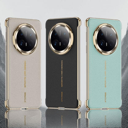 For Huawei Mate 70 GKK Borderless Electroplated Leather Magsafe Phone Case(Obsidian Black) by GKK