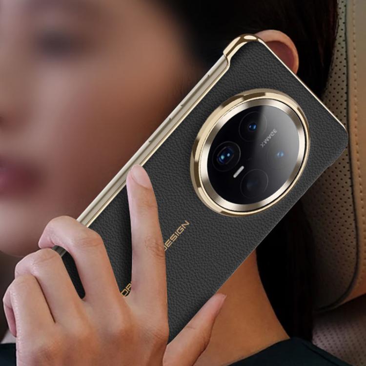 For Huawei Mate 70 GKK Borderless Electroplated Leather Magsafe Phone Case(Obsidian Black) by GKK