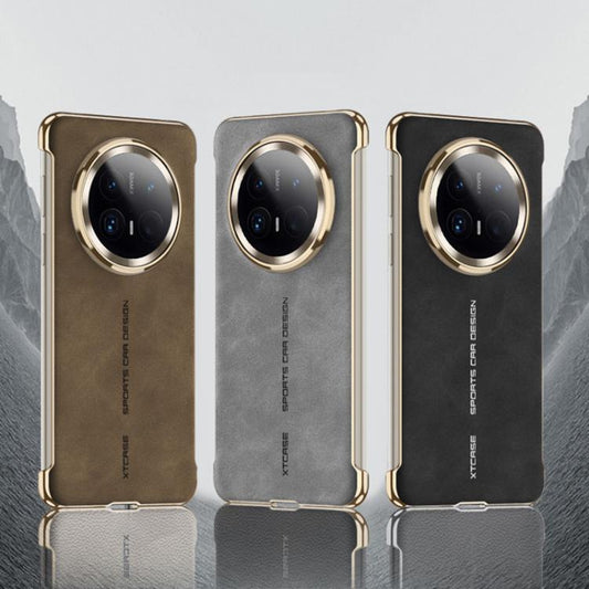 For Huawei Mate 70 GKK Borderless Electroplated Leather Magsafe Phone Case(Matte Brown) by GKK