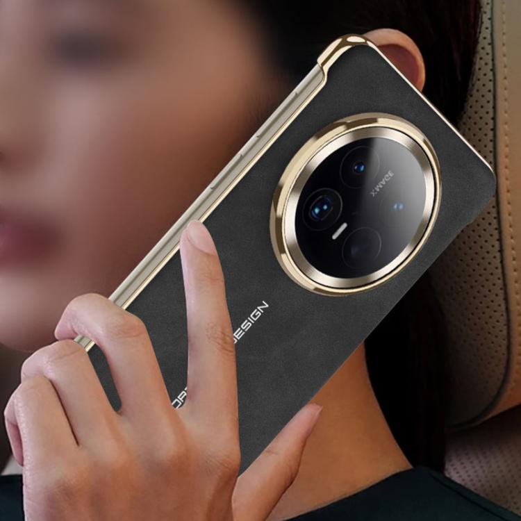 For Huawei Mate 70 GKK Borderless Electroplated Leather Magsafe Phone Case(Matte Brown) by GKK