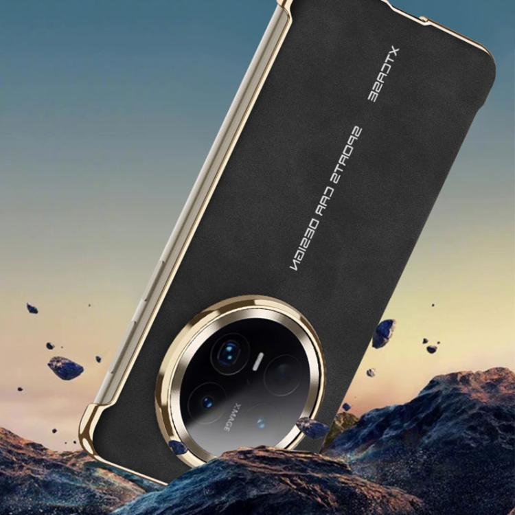 For Huawei Mate 70 GKK Borderless Electroplated Leather Magsafe Phone Case(Matte Grey) by GKK