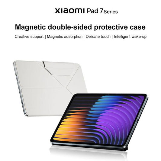 For Xiaomi Pad 7 / 7 Pro Original Xiaomi Magnetic Double-sided Protective Case Smart Leather Tablet Case(Black) by Xiaomi
