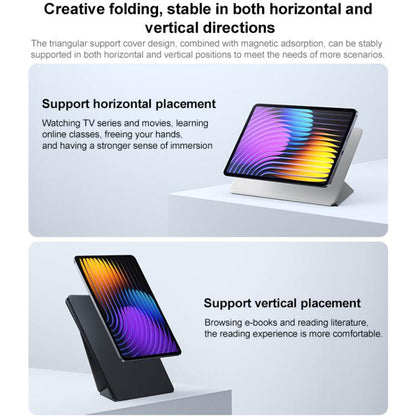 For Xiaomi Pad 7 / 7 Pro Original Xiaomi Magnetic Double-sided Protective Case Smart Leather Tablet Case(Black) by Xiaomi