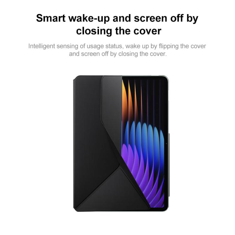 For Xiaomi Pad 7 / 7 Pro Original Xiaomi Magnetic Double-sided Protective Case Smart Leather Tablet Case(Black) by Xiaomi