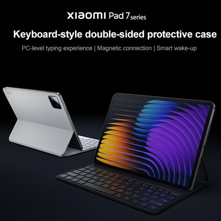 For Xiaomi Pad 7 / 7 Pro Original Xiaomi Keyboard Double-sided Protective Case Smart Leather Tablet Case(Black) by Xiaomi