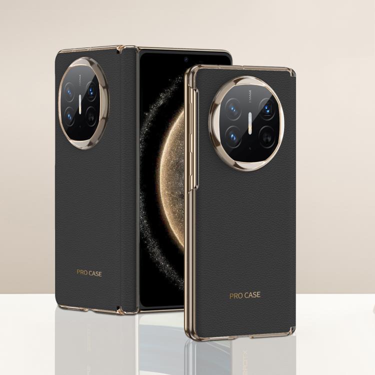 For Huawei Mate X6 GKK Ultrathin Hinge Leather Magsafe Phone Case(Black) by GKK