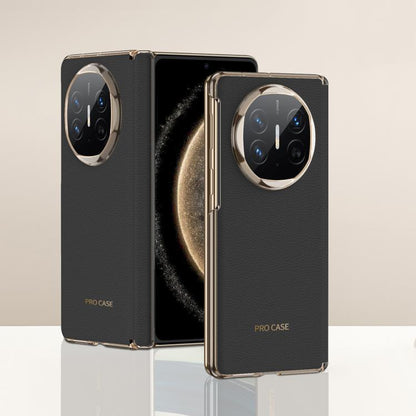 For Huawei Mate X6 GKK Ultrathin Hinge Leather Magsafe Phone Case(Black) by GKK