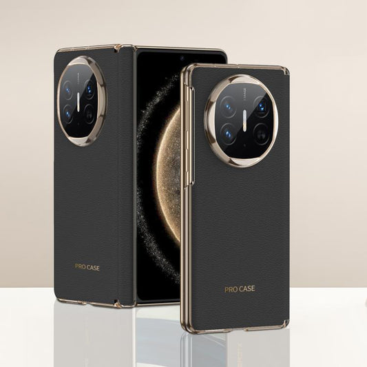 For Huawei Mate X6 GKK Ultrathin Hinge Leather Magsafe Phone Case(Black) by GKK