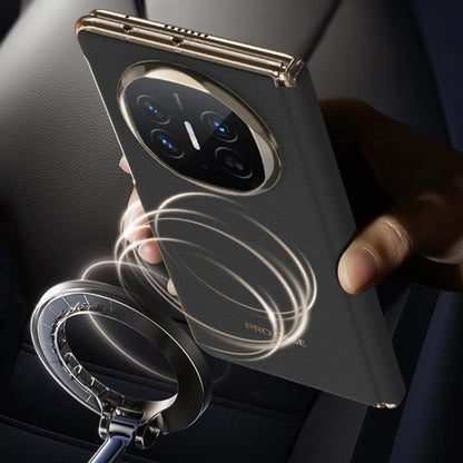 For Huawei Mate X6 GKK Ultrathin Hinge Leather Magsafe Phone Case(Black) by GKK