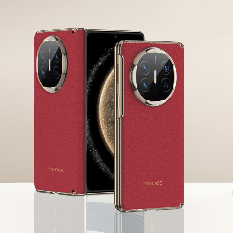 For Huawei Mate X6 GKK Ultrathin Hinge Leather Magsafe Phone Case(Red) by GKK