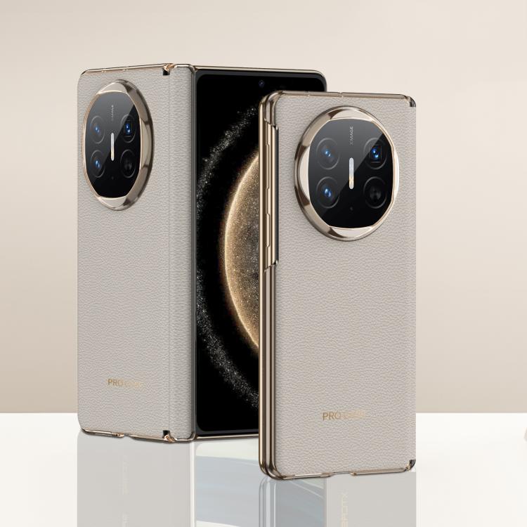 For Huawei Mate X6 GKK Ultrathin Hinge Leather Magsafe Phone Case(Titanium Gray) by GKK