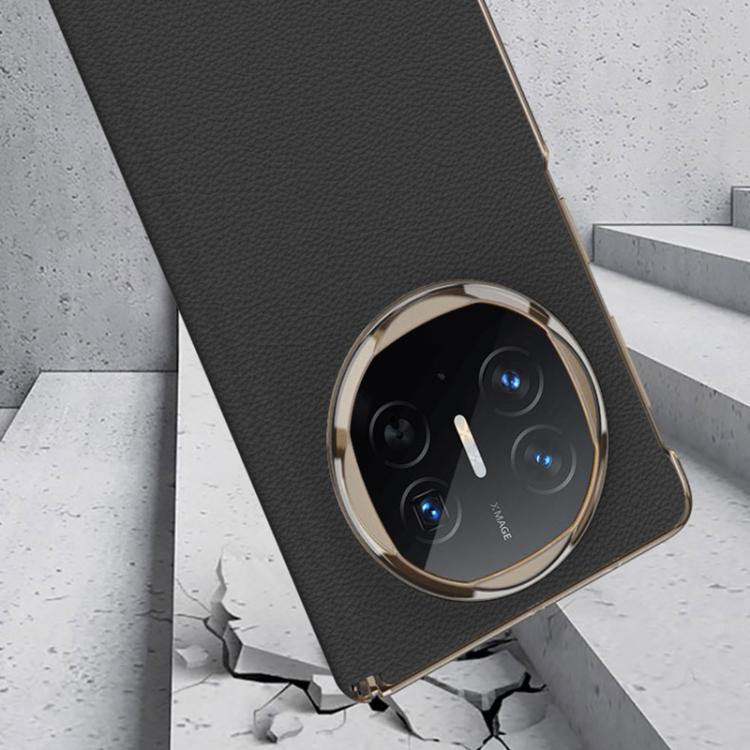 For Huawei Mate X6 GKK Ultrathin Hinge Leather Magsafe Phone Case(Titanium Gray) by GKK