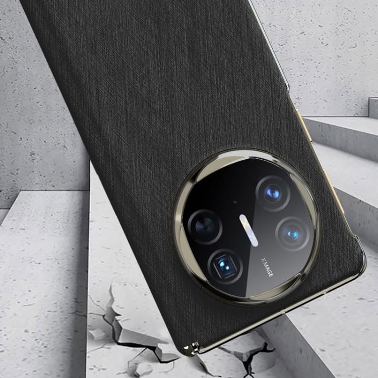 For Huawei Mate X6 GKK Ultrathin Hinge Leather Magsafe Phone Case(Silver Brocade Grey) by GKK