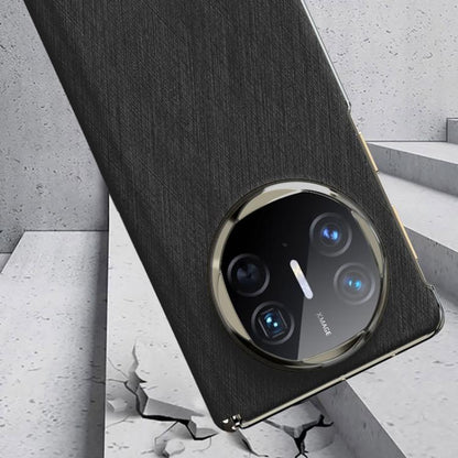 For Huawei Mate X6 GKK Ultrathin Hinge Leather Magsafe Phone Case(Silver Brocade Grey) by GKK