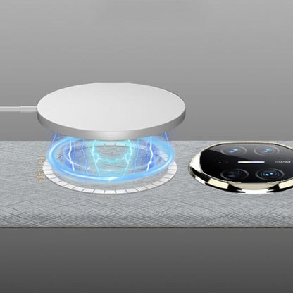 For Huawei Mate X6 GKK Ultrathin Hinge Leather Magsafe Phone Case(Silver Brocade White) by GKK